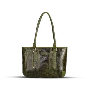 Gooseberry Croc-Embossed Leather Tote